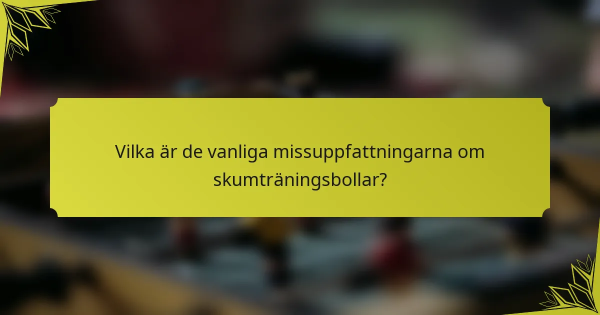 Vilka är de vanliga missuppfattningarna om skumträningsbollar?